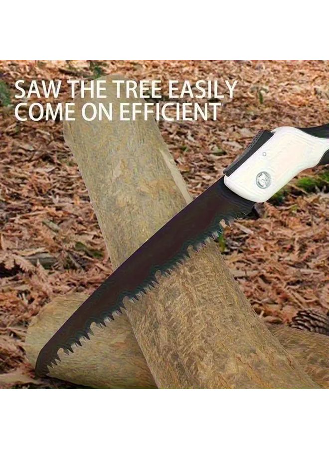 300MM Folding Saw High Carbon Steel 3 Sided Sharp Blade Garden Pruning Logging Tool - Image 3