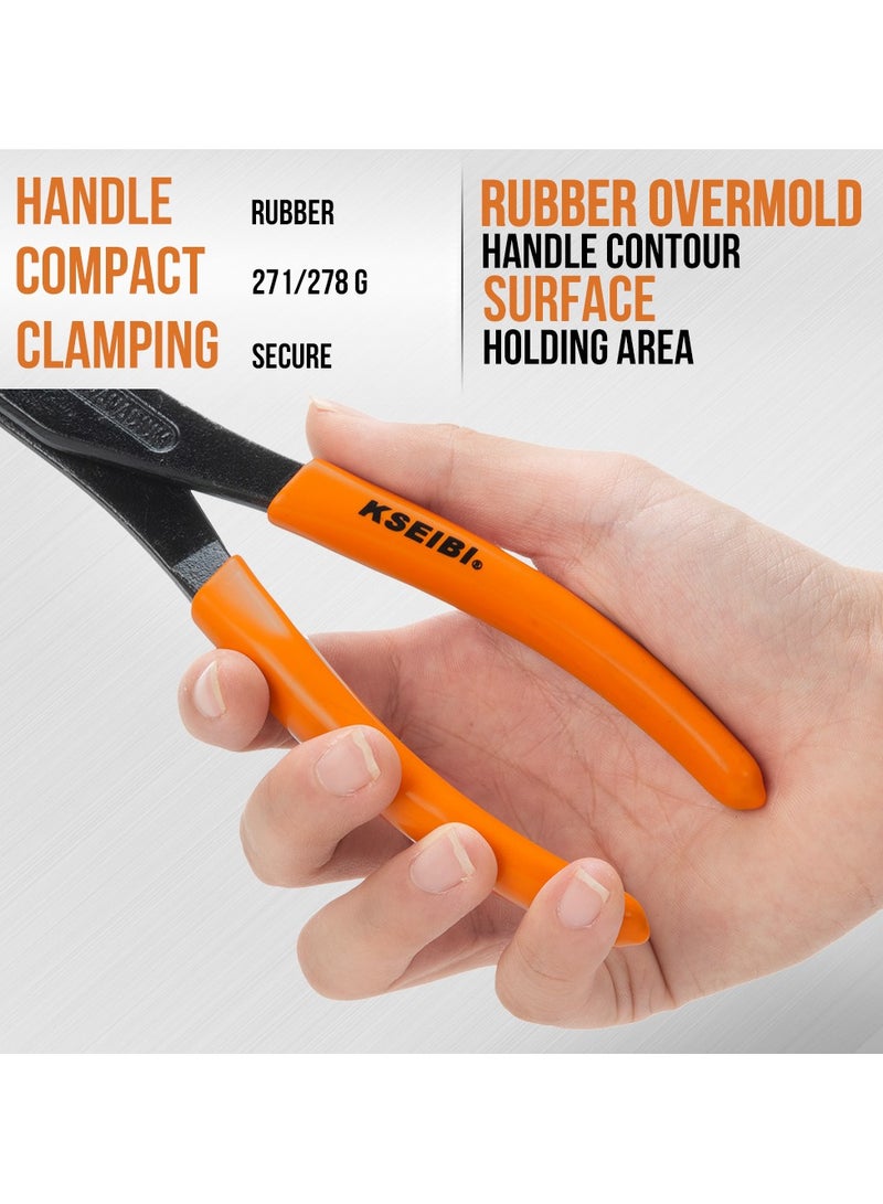 KSEIBI End Cutting Pliers 6 Inch, Grip Handle Black Chrome Vanadium Steel, Carpenter Pincer, Nippers Tool, Nail Remover, Steel Wire Cutter, plumbing and Construction Tool, Cutting PVC Pipes, Precise Cutting. - Image 4