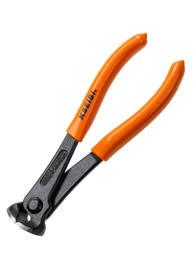 KSEIBI End Cutting Pliers 6 Inch, Grip Handle Black Chrome Vanadium Steel, Carpenter Pincer, Nippers Tool, Nail Remover, Steel Wire Cutter, plumbing and Construction Tool, Cutting PVC Pipes, Precise Cutting. - Image 1