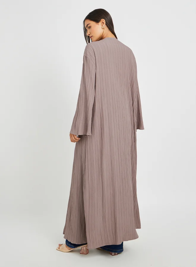 Styli Textured Regular Fit Maxi Length Kimono