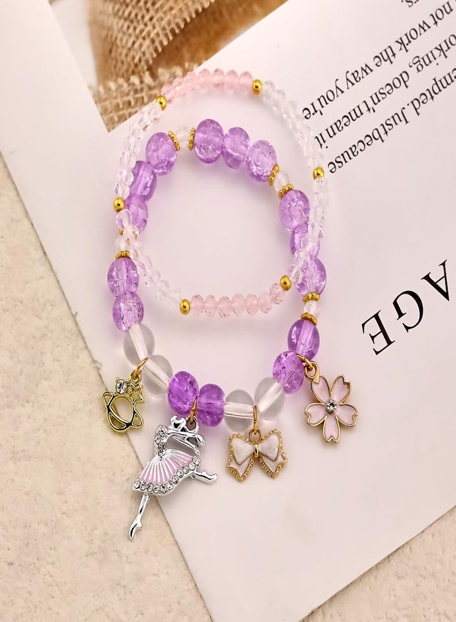 Lookray Ballerina Dance Bracelet Cute Dance Recital Bracelet Cute Ballerina Dances Beaded Bracelet Ballerina Friendship Bracelets Ballerinas Recital Jewellery Accessories Style-F - Image 3