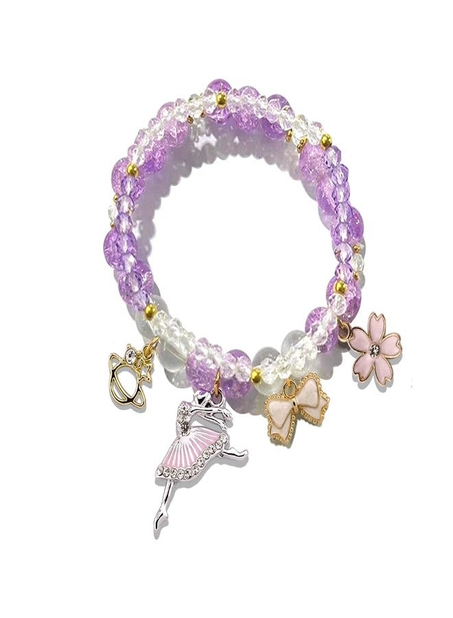 Lookray Ballerina Dance Bracelet Cute Dance Recital Bracelet Cute Ballerina Dances Beaded Bracelet Ballerina Friendship Bracelets Ballerinas Recital Jewellery Accessories Style-F - Image 1