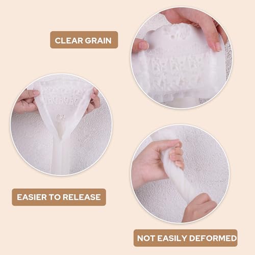PEVOGON Vintage Long Pillar Candle Mold, Intricate Floral Design Silicone Mold for DIY Candle Making Plaster Polymer Clay Home Decoration - Image 3