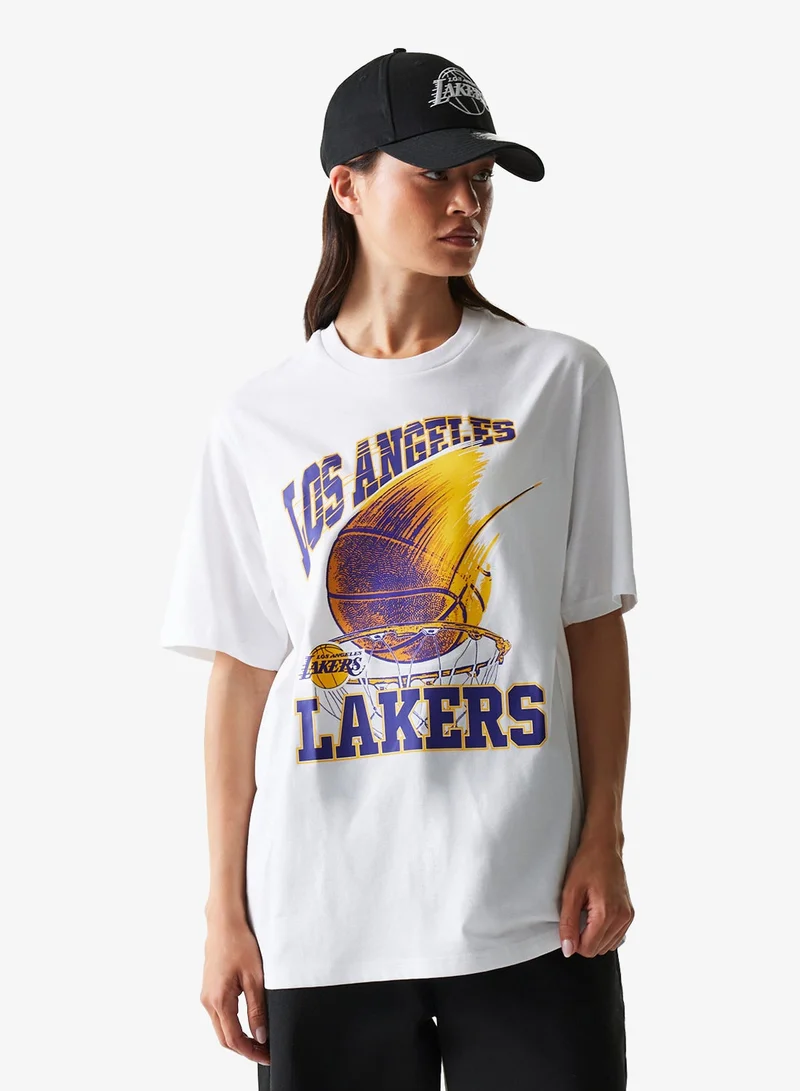 Los Angeles Lakers Nba Ball Graphic Regular T-Shirt