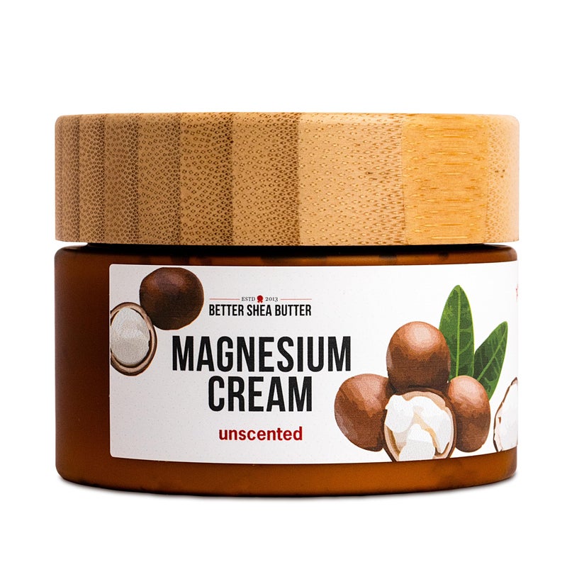 Better Shea Butter Magnesium Cream for Leg Cramps | Relieves Muscle Tension | Night Lotion Safe for Pregnancy, Kids and Babies | Organic and Natural Ingredients | Vegan, Made in USA | (Unscented) - Image 1