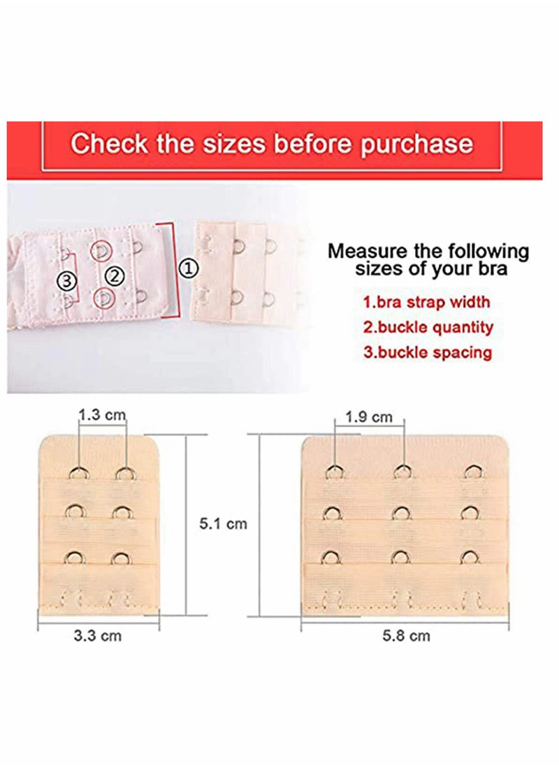 SYOSI - 9Pcs Bra Extender Set of 3 Hooks and 2 Hooks Soft and Comfortable Women Bra Extensions-Black White and Beige - Image 1