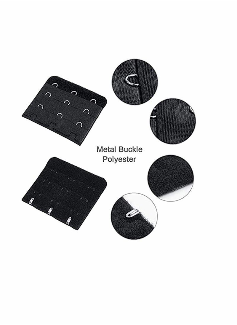 SYOSI - 9Pcs Bra Extender Set of 3 Hooks and 2 Hooks Soft and Comfortable Women Bra Extensions-Black White and Beige - Image 1