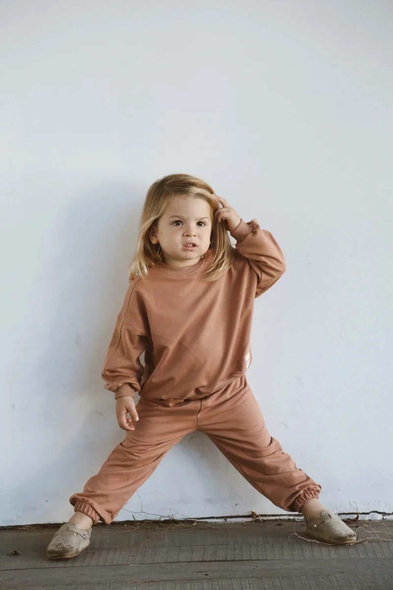 Ohlala Koala Milky Coffee Back Printed Seasonal Tracksuit Set