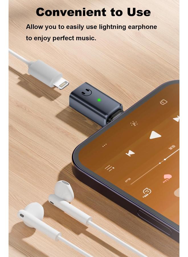 USB C to Lightning Audio Adapter, Type C Male to Female Converter, HiFi Audio for iPhone 15 Series, iPad, MacBook and Other Type C Devices (Grey) - Image 3