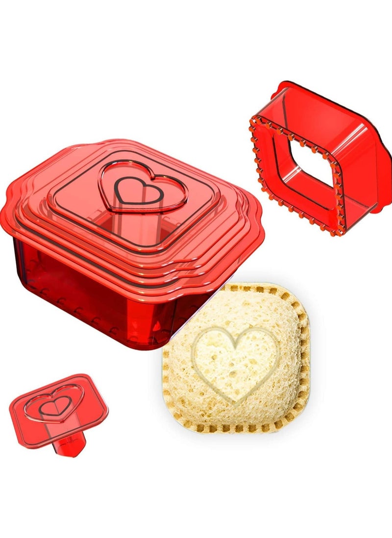 Wicofen - Square Uncrustable Maker, Sandwich Cutter and Sealer for Kids, Crustless Sandwich Decruster for Boy and Girl, Safety Material Easy to Use(6-in-1) - Image 1