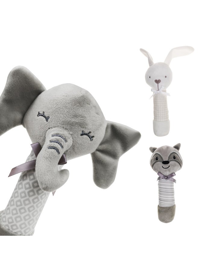 bbsky Baby Puzzle Enlightenment Toy Hand Rattle Plush Toy Pinch Call Rattle 0-3 - Image 5