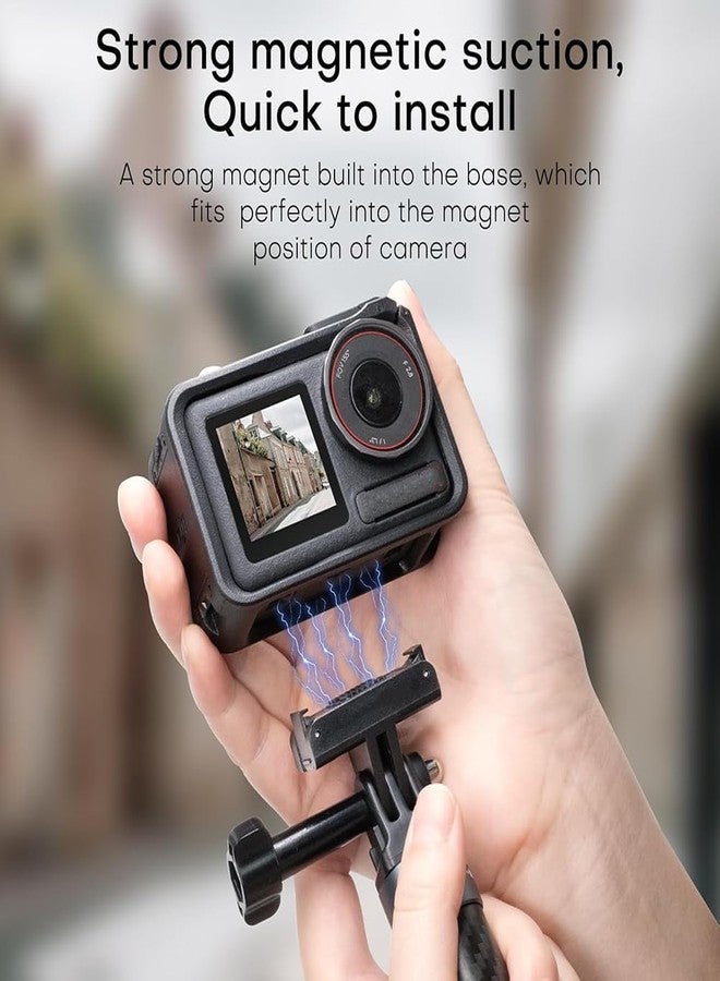 Hodaqe Magnetic Quick Release Adapter Base Compatible for DJI Action 5 Pro/4/3 & OSMO360 with Connection Sports Camera Adapter Extension Attachable Accessories - Image 2