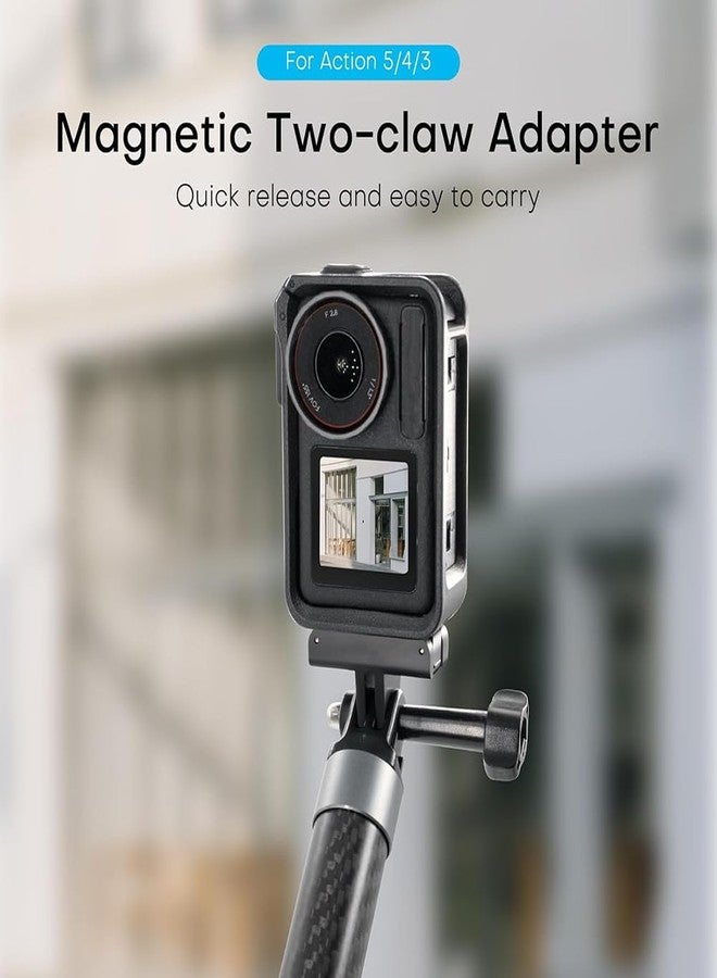Hodaqe Magnetic Quick Release Adapter Base Compatible for DJI Action 5 Pro/4/3 & OSMO360 with Connection Sports Camera Adapter Extension Attachable Accessories - Image 3