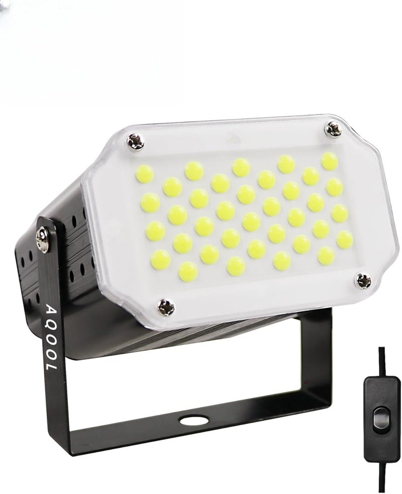 Acool White Strobe Light, Super Bright 36 LED White Strobe Lights Sound Activated & Flash Speed Control Mini Strobe Lights for Halloween Christmas Clubs DJ Birthday Room Dance(No Remote) - Image 1