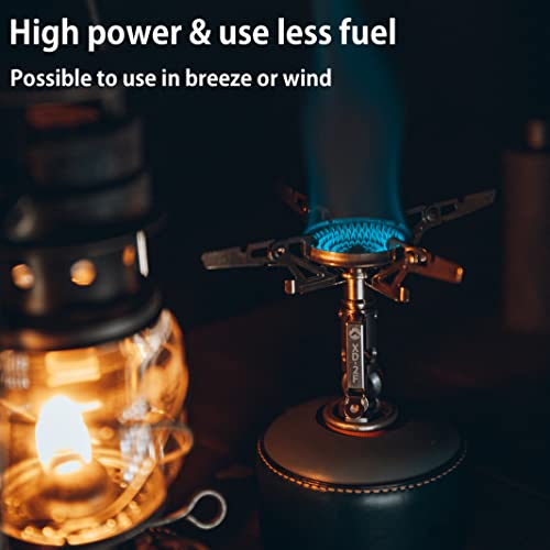camping moon CAMPINGMOON Canister Top Stove Portable Compact Foldable w/Micro Regulator w/4Flex w/igniter XD-2F (Silver) - Image 4