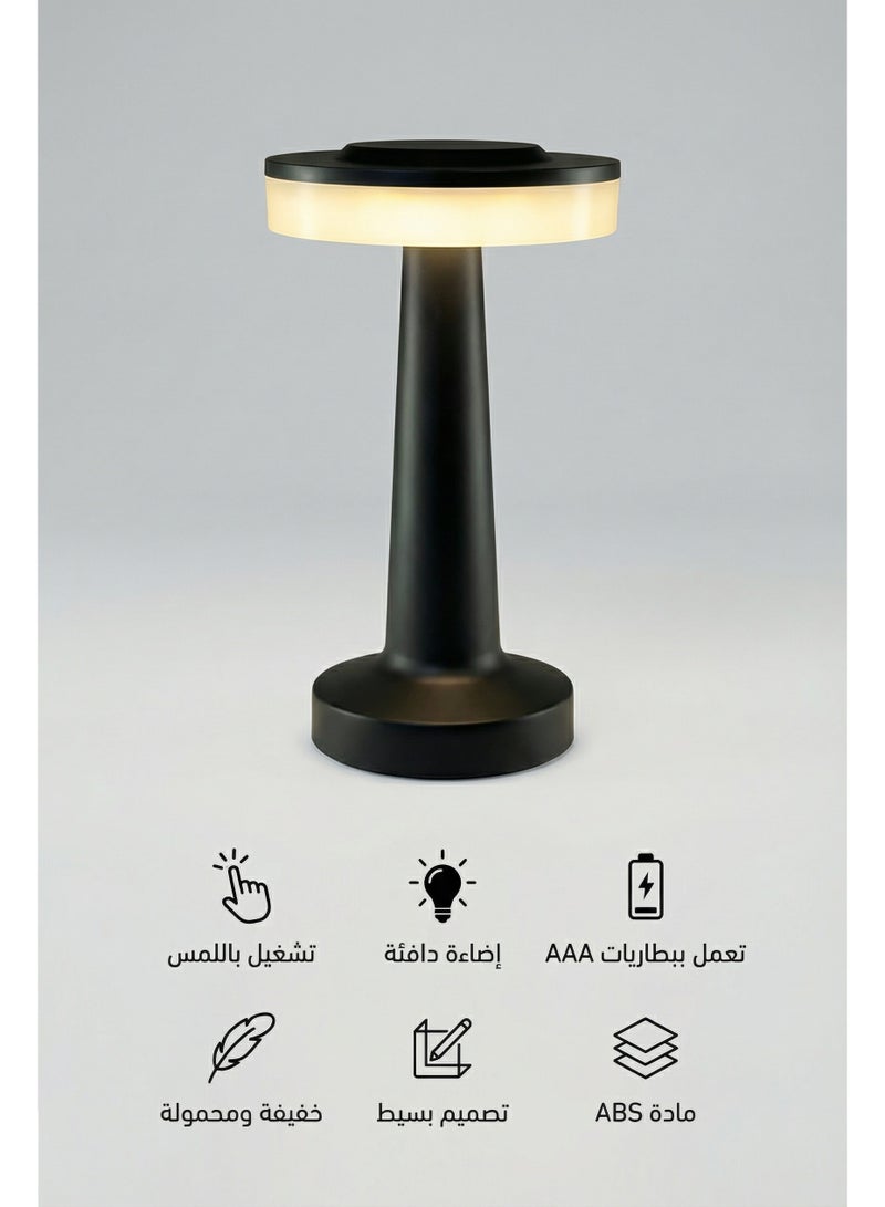 Smart Touch LED Table Lamp, Warm Light, Modern Luxury Design, Battery Operated, High-Quality ABS Body - Image 3