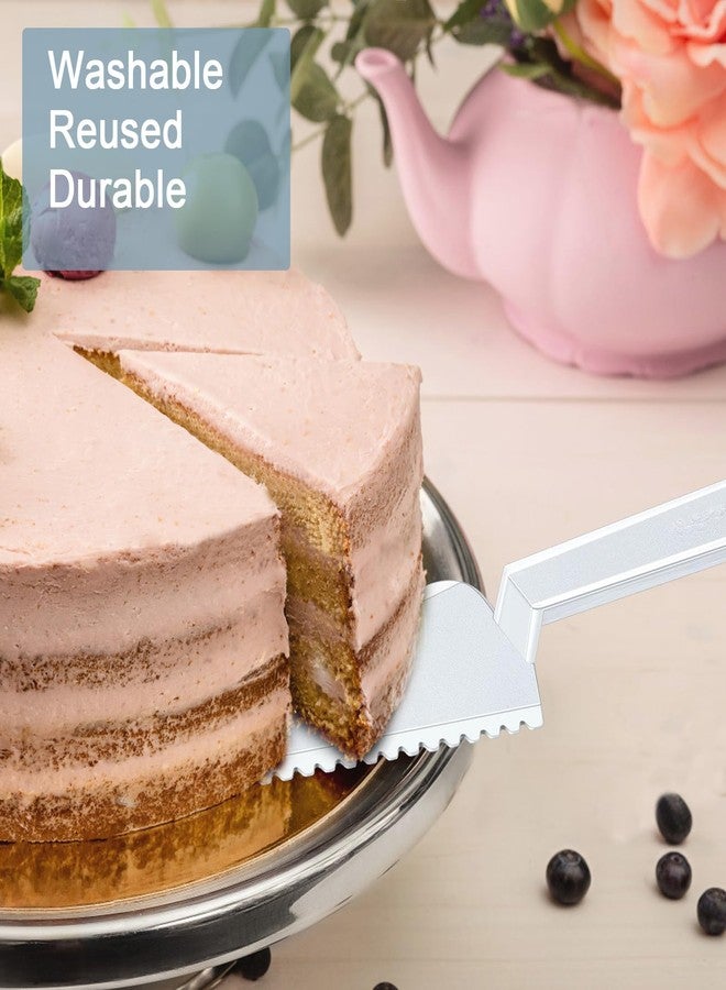 TINSKY 100Pcs Plastic Disposable Cake Cutter 9.1Inch Wedding Pie Server Plastic Spatula Cake Server Cutting Knives Pie Pizza Pastry Slicer Serving Utensils (Clear-100pcs) - Image 2