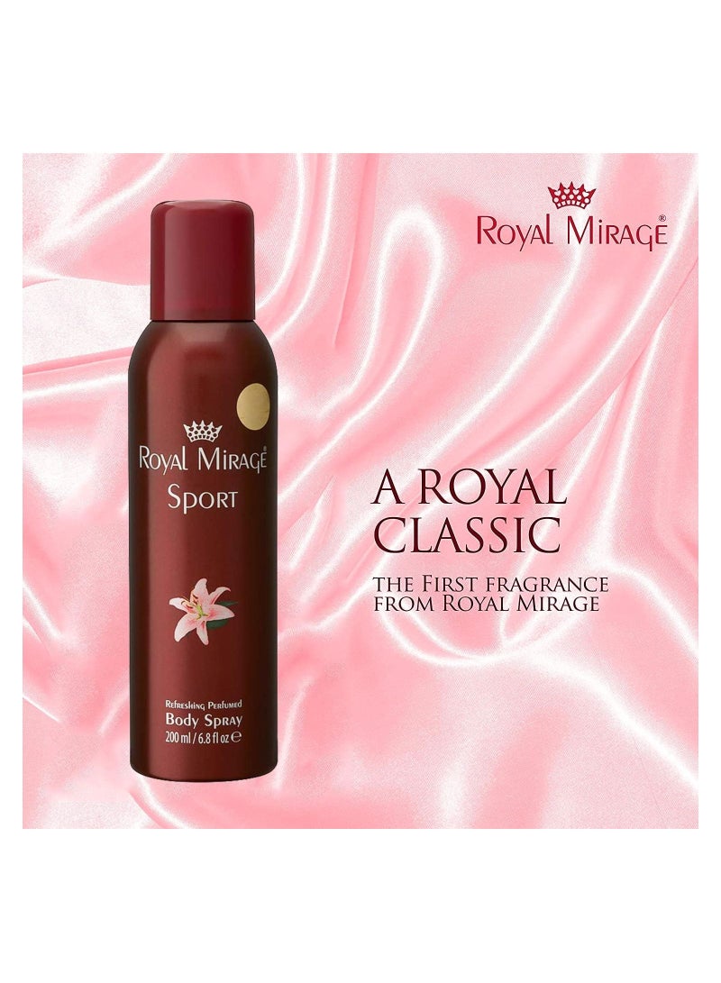 ROYAL MIRAGE Sport Refreshing Perfumed Body Spray 200ml - Image 5