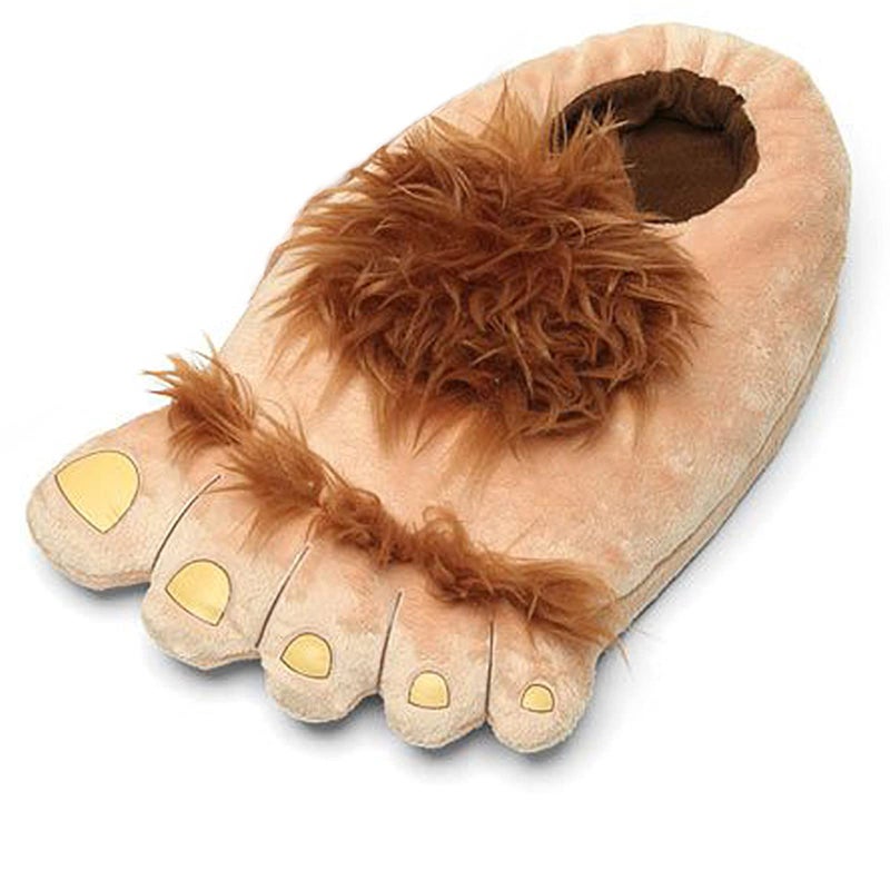 Ibeauti Men's Big Feet Furry Monster Adventure Slippers, Comfortable Novelty Warm Winter Hobbit Feet Costume Slippers for Adults (Men: US 11) - Image 1