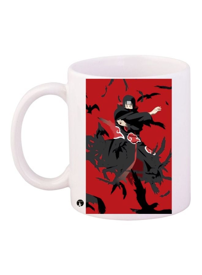 RYN Anime Printed Coffee Mug White/Red/Black 11ounce