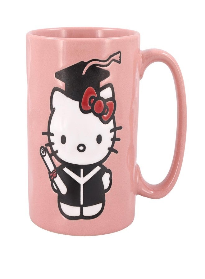 Silver Buffalo Hello Kitty Graduation Wax Resist 17.5oz Pottery Ceramic Mug - Image 2