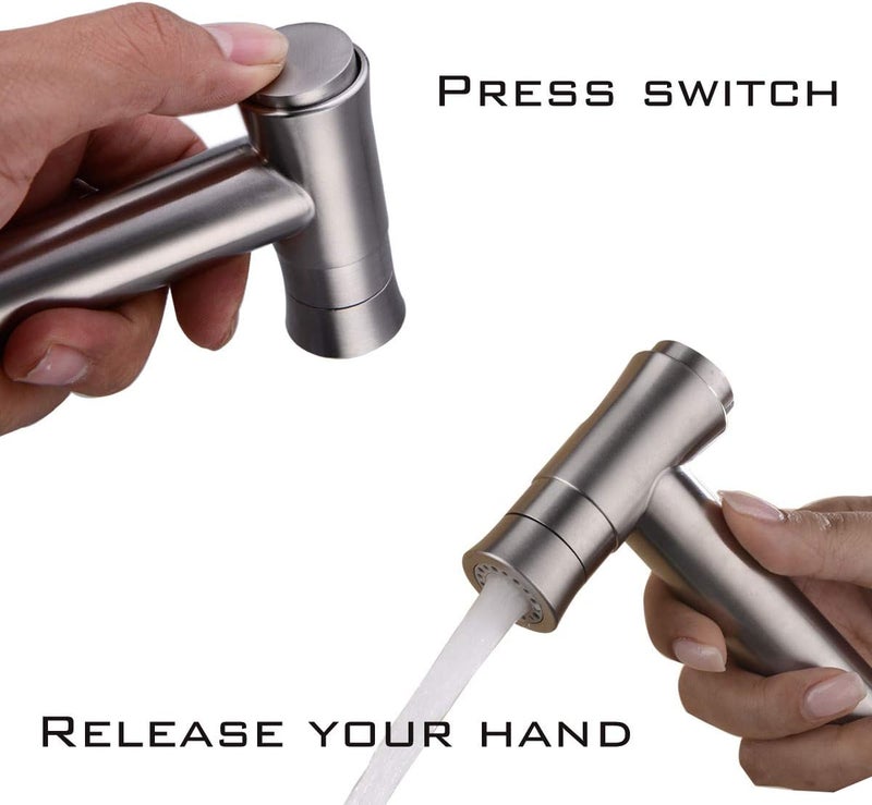 TRUSTMI Toilet Concealed Hot and Cold Bidet Spray SetBrushed Nickel - Image 3