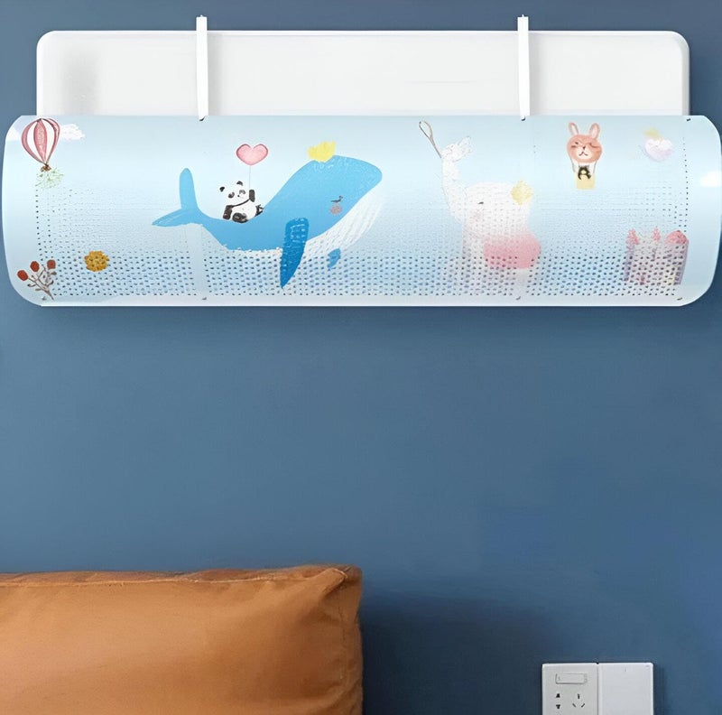 Suspended Air Conditioner Cover - 180° adjustable deflector wings to redirect airflow efficiently, preventing uneven cooling and maintaining consistent temperature levels across spaces. - Image 1