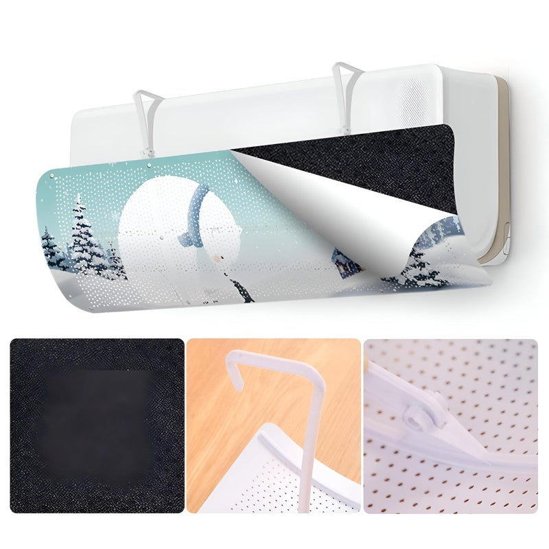 Suspended Air Conditioner Cover - 180° adjustable deflector wings to redirect airflow efficiently, preventing uneven cooling and maintaining consistent temperature levels across spaces. - Image 5