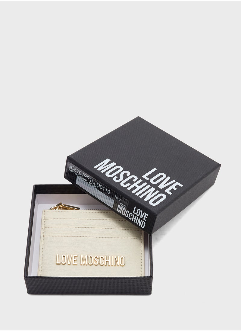 Love Moschino - Logo Detailed Zip Over Wallet - Image 1