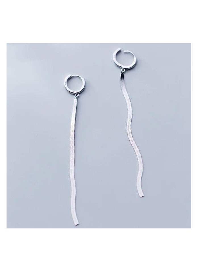 Fayrouz Jewellery - Dangle earrings made of stainless steel plated with 18-karat gold, with a modern, shiny, winding snake design for women and teenage girls, suitable for all people, from Fayrouz Jewelry. shaving - Image 1