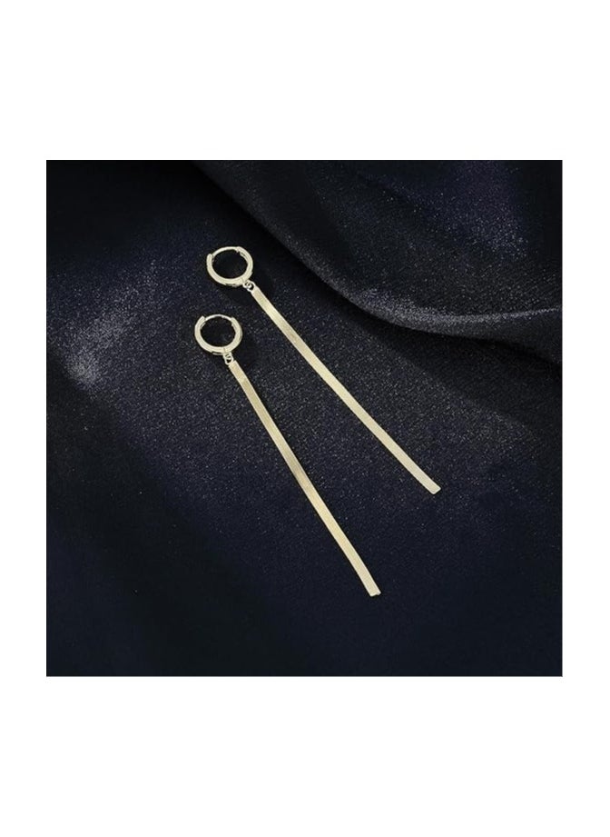 Fayrouz Jewellery - Dangle earrings made of stainless steel plated with 18-karat gold, with a modern, shiny, winding snake design for women and teenage girls, suitable for all people, from Fayrouz Jewelry. shaving - Image 1