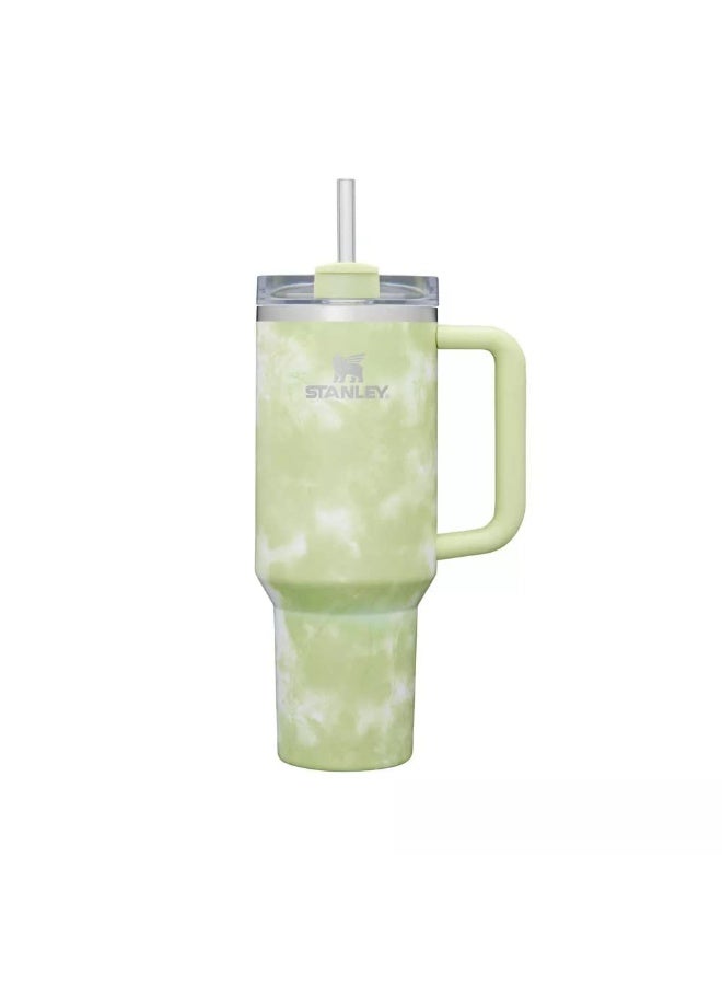 Stanley Adventure Quencher Travel Tumbler 40oz – Double Wall Vacuum Insulated Stainless Steel Cup with Handle, Built-In Straw & Leak-Resistant Lid, Keeps Drinks Hot or Cold for Hours, Cintron Tie Dye - Image 1