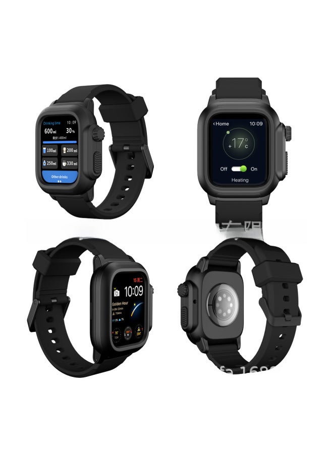 For Apple Iwatch Protective Case Apple Watch87654se Strap Silicone Integrated Waterproof Swimming - Image 5