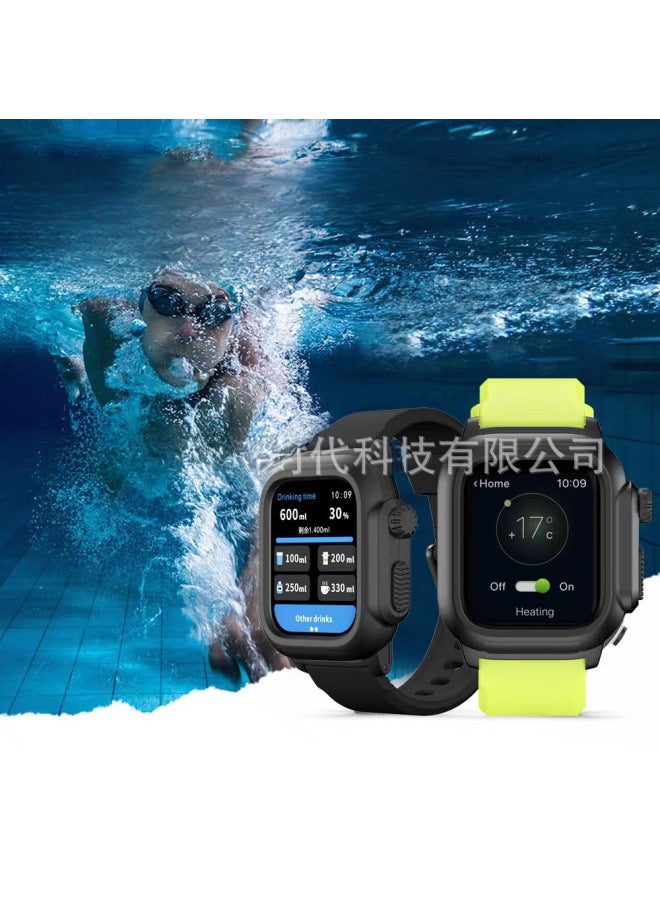 For Apple Iwatch Protective Case Apple Watch87654se Strap Silicone Integrated Waterproof Swimming - Image 2
