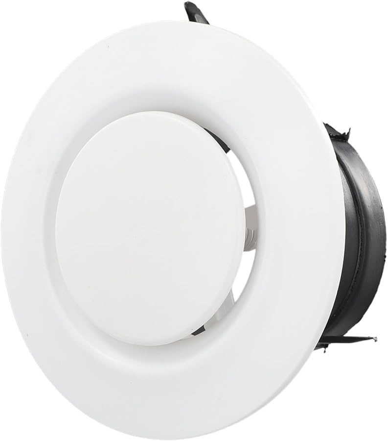 غطامة مشبك تهوية سقف من ABS قابلة للتعديل، موزع دائري لمكيف الهواء مقاس 75 ملم، بألوان الأبيض والأسود - Image 4