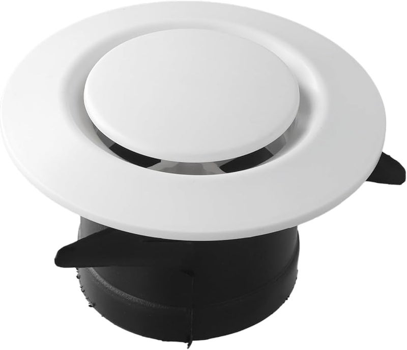 غطامة مشبك تهوية سقف من ABS قابلة للتعديل، موزع دائري لمكيف الهواء مقاس 75 ملم، بألوان الأبيض والأسود - Image 3