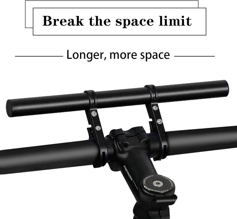 XNX Bike Bicycle Double Handlebar Extender Extension,11.8"(30 cm) Aluminum alloy Super Long Bracket Accessories，For Bike Mounts,Extender Bars, Headlights,Light Lamp,Phone Mount,For 31.8mm/25.4mm caliber - Image 2