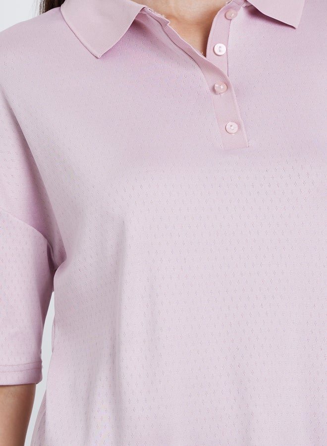 ستايلي تيشيرت بولو محبوك - Image 3