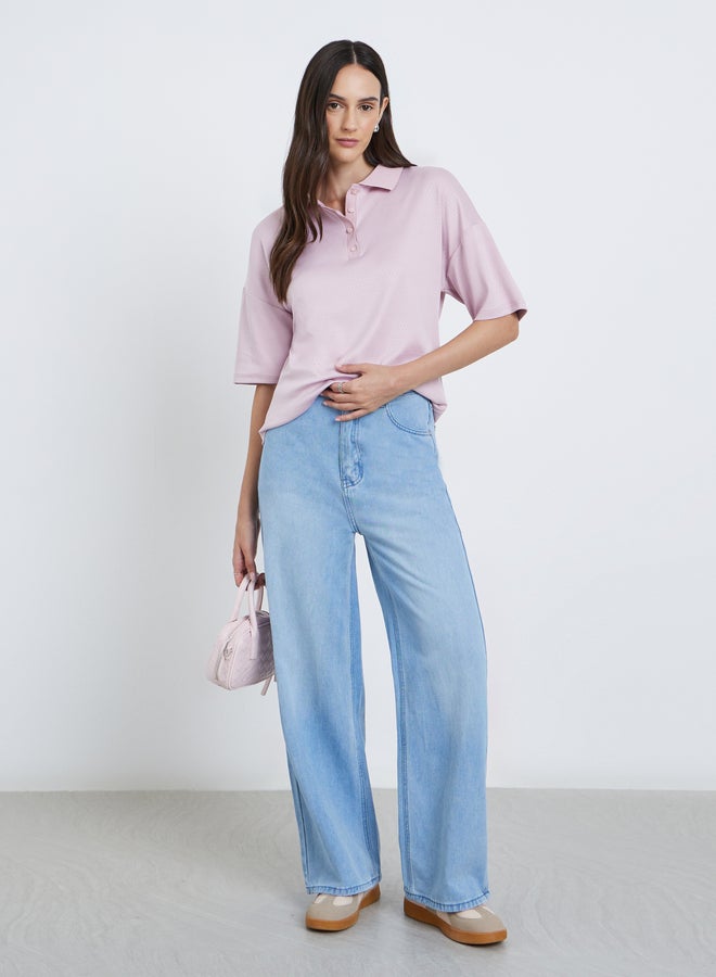 ستايلي تيشيرت بولو محبوك - Image 2