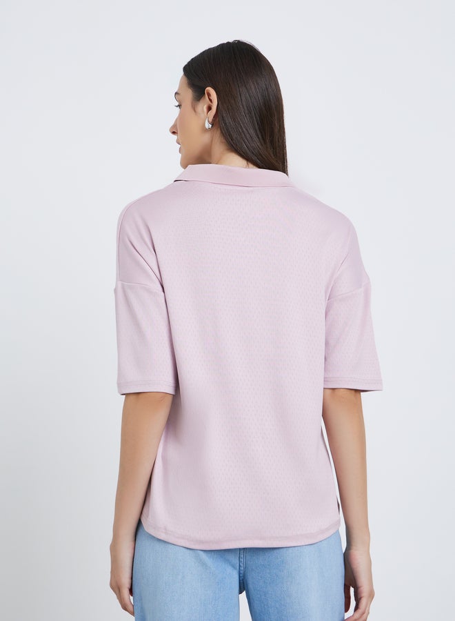 ستايلي تيشيرت بولو محبوك - Image 4