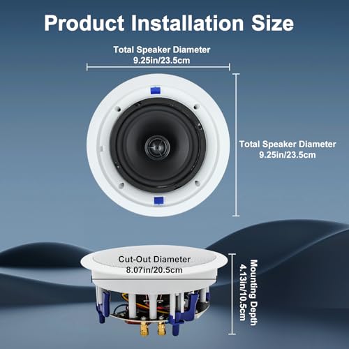 STUDIOFINIX 6.5 Inch Bluetooth Ceiling Speakers 640Watts 2-Way Great for Home Theater, Living Room, Office, Kichten, Study Room, Basement, Covered Patio and Flush Mounts(4 Speakers) - Image 5