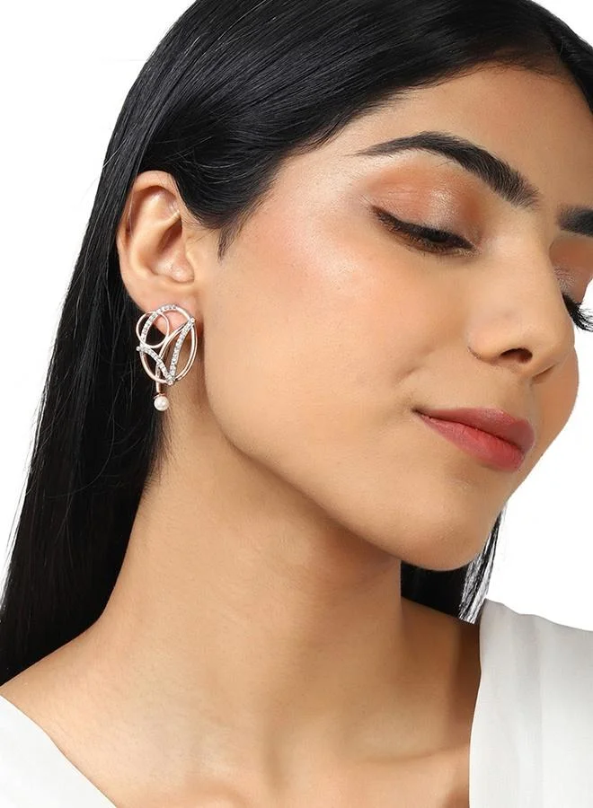 VOYLLA Rose Gold Plated Brass Earrings