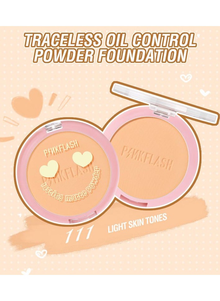 Pinkflash  Lasting Matte Pressed Powder  #111 - Image 1
