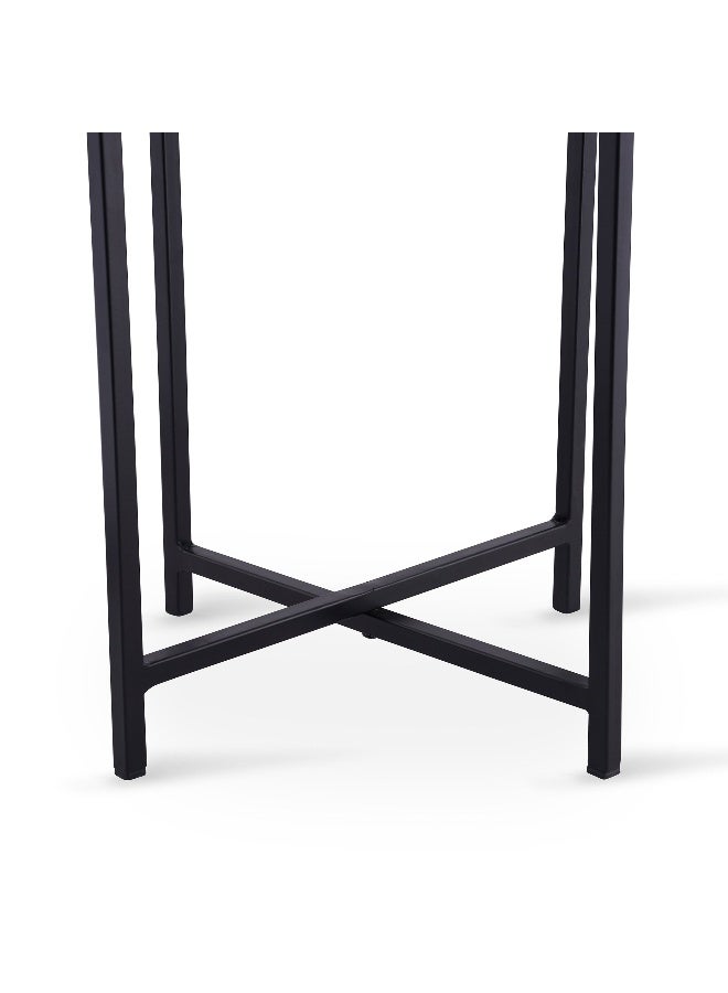 Pan Home وعاء زراعة معدني جيلدا مع قاعدة 8X8X55.88 سم - أسود - Image 3