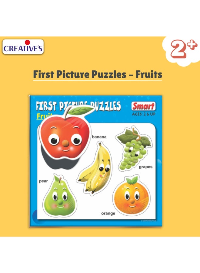Creative's Creative’s Smart First Picture Jigsaw Puzzles for Kids - Fruits Educational Toy, Picture Recognition Activity, Learning Skills Vocabulary & Matching Games for Toddlers Gift for Boys & Girls Ages 2 3 4 - Image 2