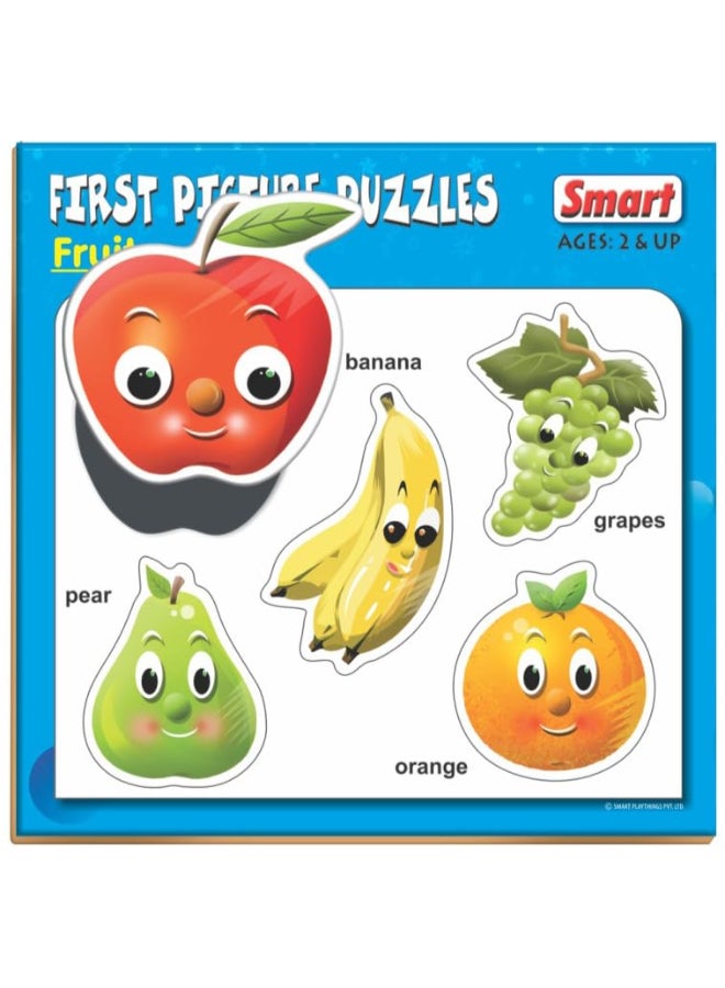 Creative's Creative’s Smart First Picture Jigsaw Puzzles for Kids - Fruits Educational Toy, Picture Recognition Activity, Learning Skills Vocabulary & Matching Games for Toddlers Gift for Boys & Girls Ages 2 3 4 - Image 1