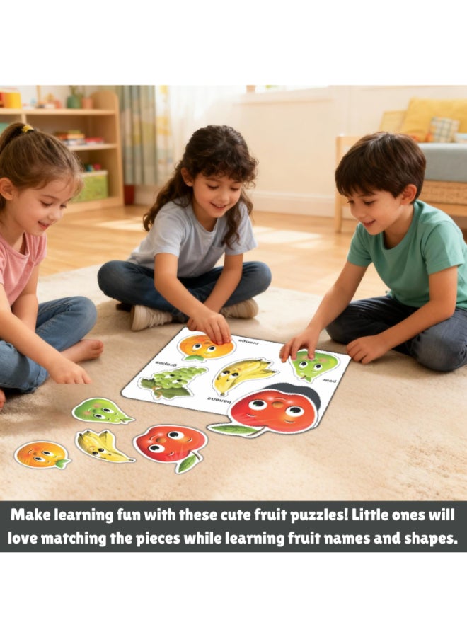 Creative's Creative’s Smart First Picture Jigsaw Puzzles for Kids - Fruits Educational Toy, Picture Recognition Activity, Learning Skills Vocabulary & Matching Games for Toddlers Gift for Boys & Girls Ages 2 3 4 - Image 4