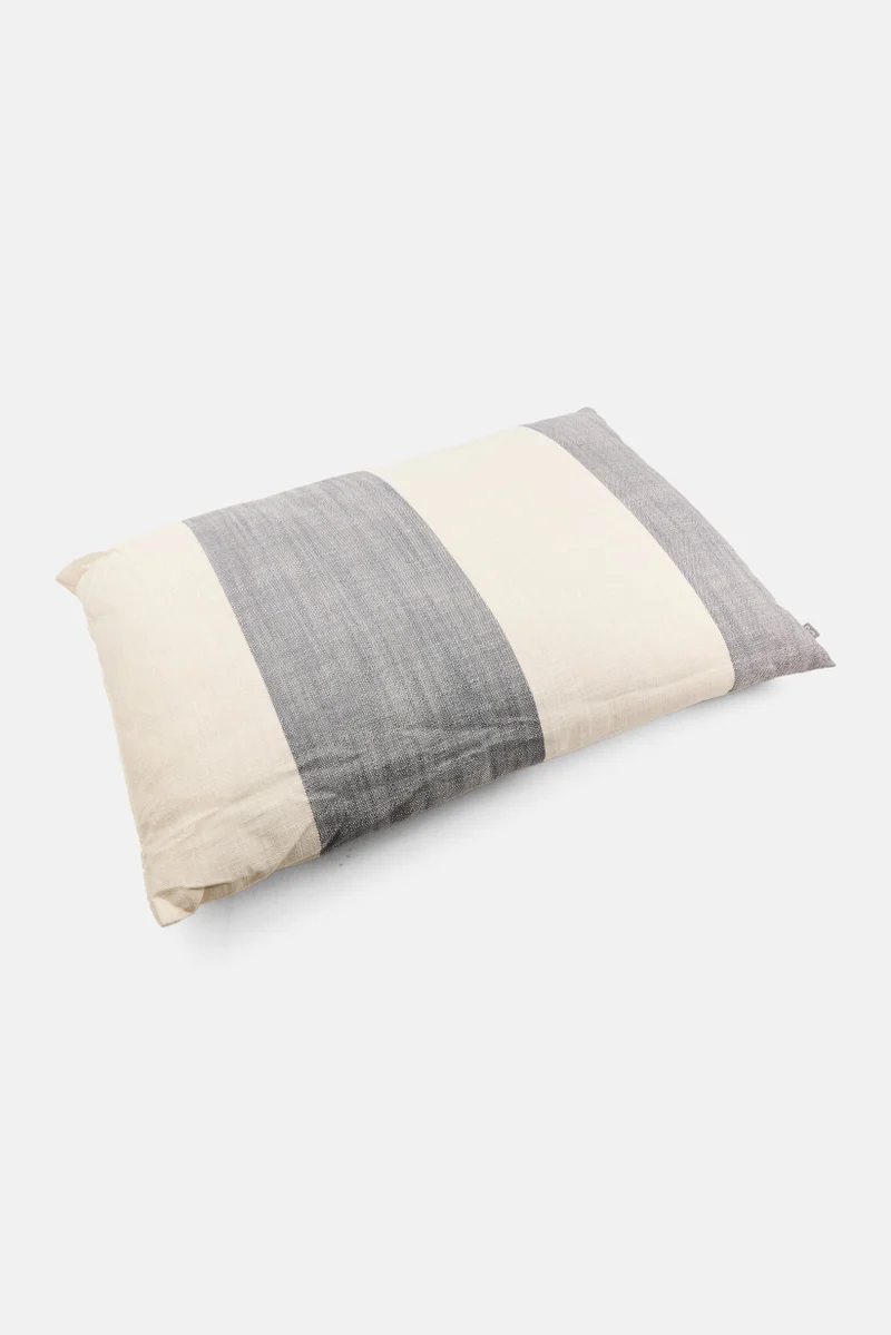 Muy Mucho Waterproof Removable Cover Striped Cushion 60 x 40 cm, White