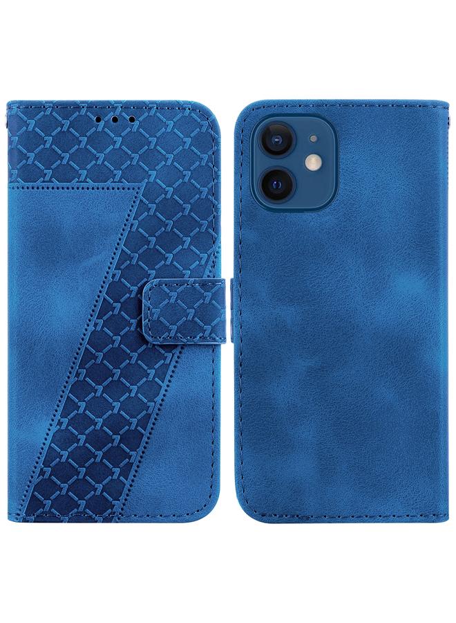 اس-توب جراب لهاتف iPhone 12 mini، جراب هاتف جلدي منقوش على شكل سبعة - Image 1