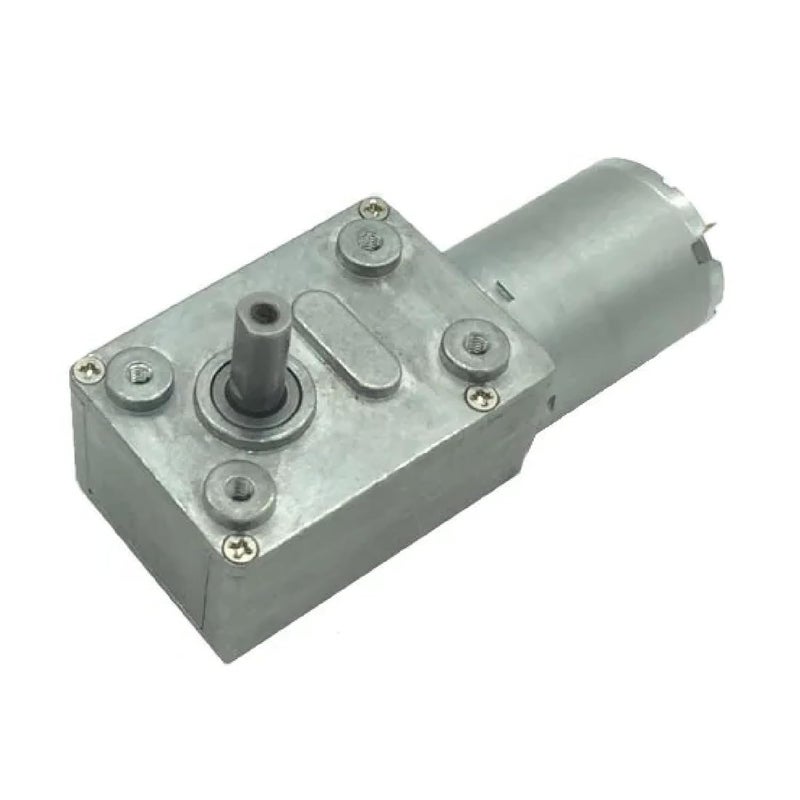 24 فولت تيار مستمر 40 دورة في الدقيقة محرك دودة عزم دوران عالي تروس معدنية عكسية ذاتية القفل للأتمتة - Image 3